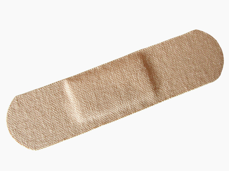 adhesive bandage on white background